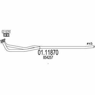 Mts 01.11870 Exhaust pipe 0111870