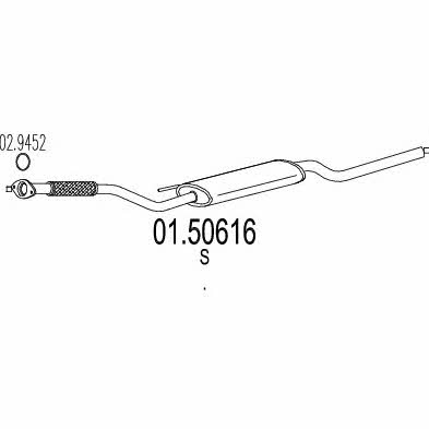 Mts 01.50616 Central silencer 0150616