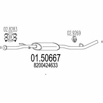 Mts 01.50667 Central silencer 0150667