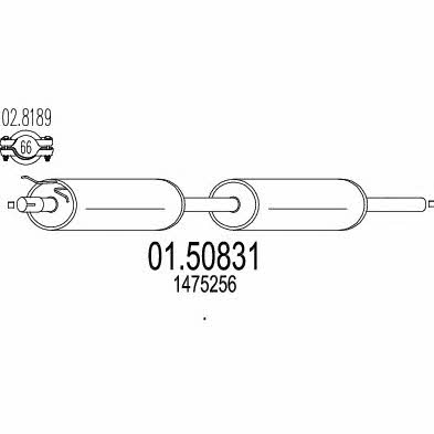0150831 Mts Central silencer