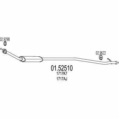 Mts 01.52510 Central silencer 0152510