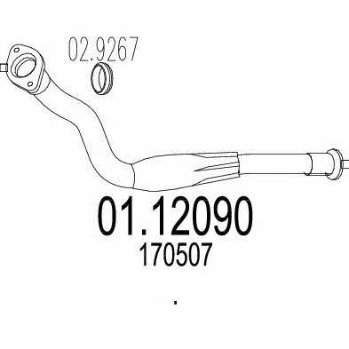 Mts 01.12090 Exhaust pipe 0112090
