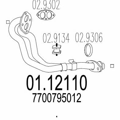 Mts 01.12110 Exhaust pipe 0112110