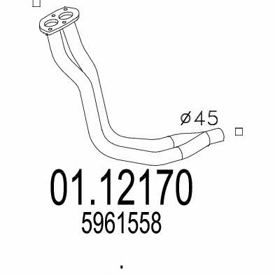 Mts 01.12170 Exhaust pipe 0112170