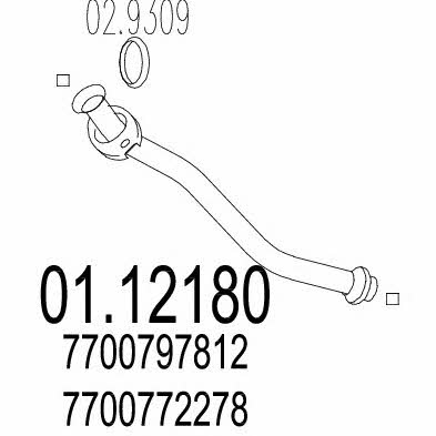Mts 01.12180 Exhaust pipe 0112180