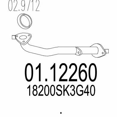 Mts 01.12260 Exhaust pipe 0112260