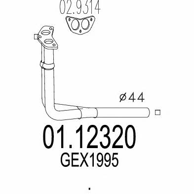 Mts 01.12320 Exhaust pipe 0112320