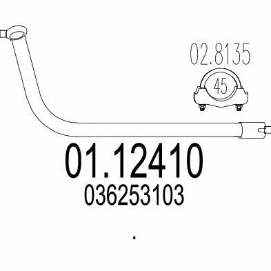 Mts 01.12410 Exhaust pipe 0112410