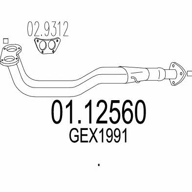 Mts 01.12560 Exhaust pipe 0112560