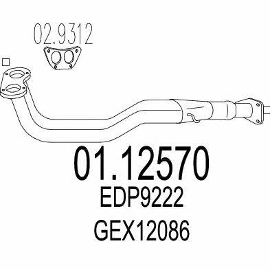 Mts 01.12570 Exhaust pipe 0112570