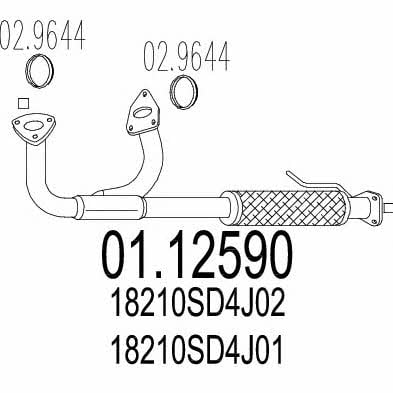 Mts 01.12590 Exhaust pipe 0112590