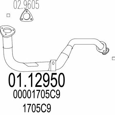 Mts 01.12950 Exhaust pipe 0112950