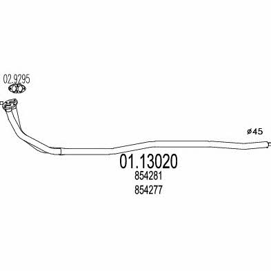 Mts 01.13020 Exhaust pipe 0113020