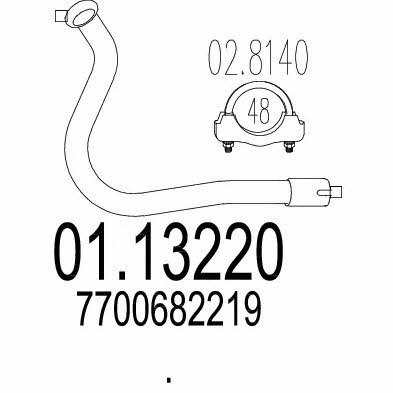 Mts 01.13220 Exhaust pipe 0113220