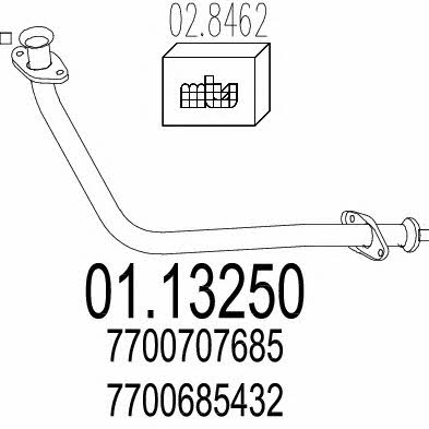 Mts 01.13250 Exhaust pipe 0113250