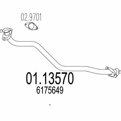 Mts 01.13570 Exhaust pipe 0113570