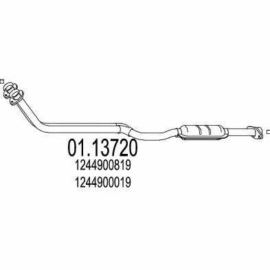 Mts 01.13720 Exhaust pipe 0113720