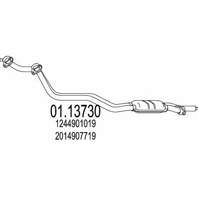 Mts 01.13730 Exhaust pipe 0113730