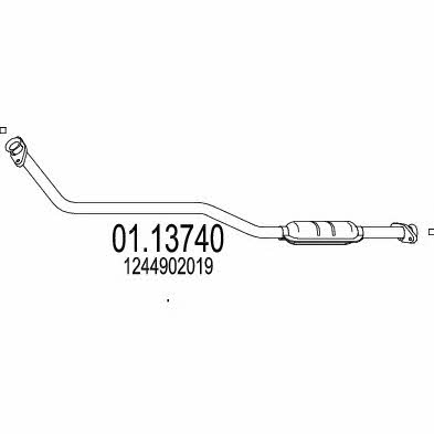 Mts 01.13740 Exhaust pipe 0113740