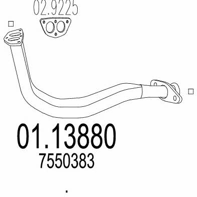 Mts 01.13880 Exhaust pipe 0113880