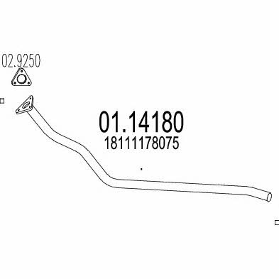 Mts 01.14180 Exhaust pipe 0114180