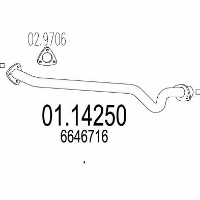 Mts 01.14250 Exhaust pipe 0114250