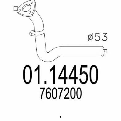 Mts 01.14450 Exhaust pipe 0114450