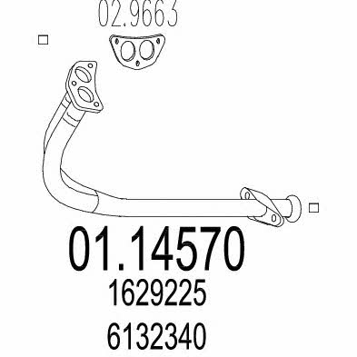 Mts 01.14570 Exhaust pipe 0114570