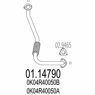 Mts 01.14790 Exhaust pipe 0114790