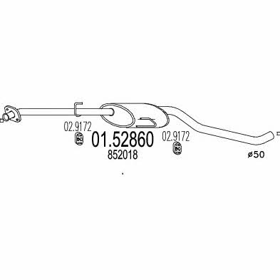 Mts 01.52860 Central silencer 0152860