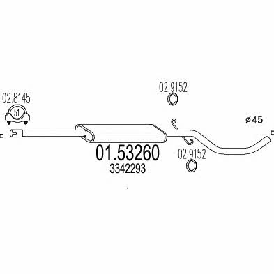 Mts 01.53260 Central silencer 0153260