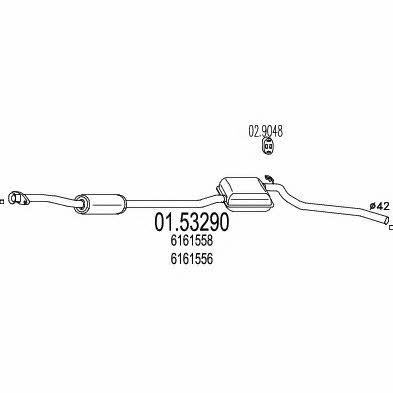 Mts 01.53290 Central silencer 0153290