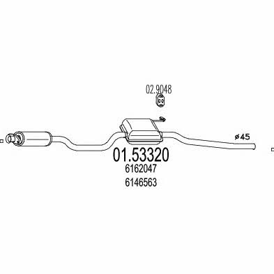 Mts 01.53320 Central silencer 0153320