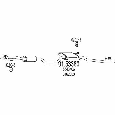 Mts 01.53380 Central silencer 0153380