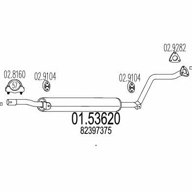 Mts 01.53620 Central silencer 0153620