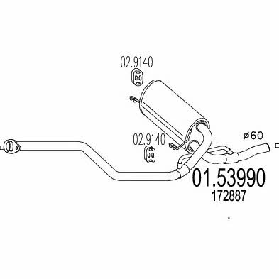 Mts 01.53990 Central silencer 0153990