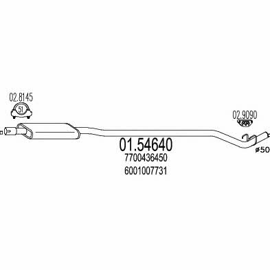 Mts 01.54640 Central silencer 0154640