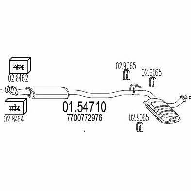 Mts 01.54710 Central silencer 0154710