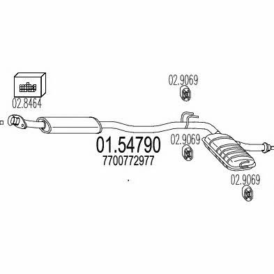 Mts 01.54790 Central silencer 0154790