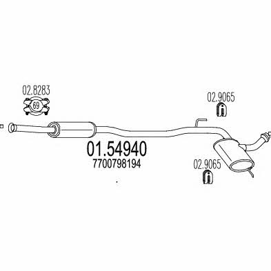 Mts 01.54940 Central silencer 0154940