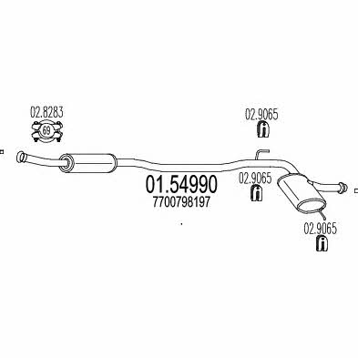 Mts 01.54990 Central silencer 0154990