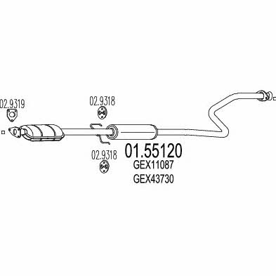 Mts 01.55120 Central silencer 0155120