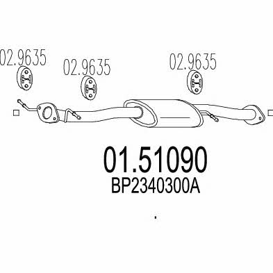 Mts 01.51090 Central silencer 0151090