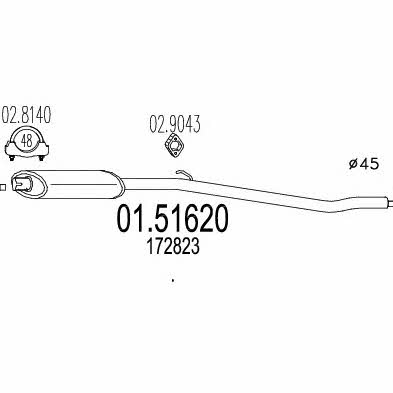 0151620 Mts Central silencer