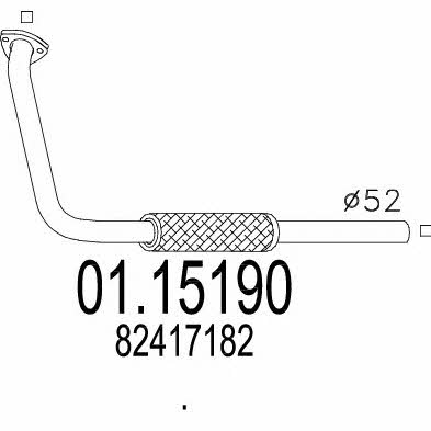 Mts 01.15190 Exhaust pipe 0115190