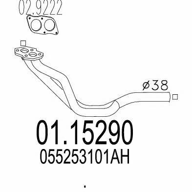 Mts 01.15290 Exhaust pipe 0115290