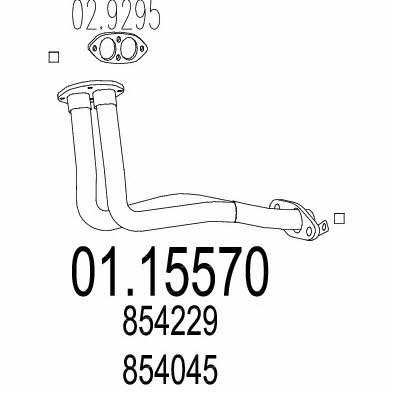 Mts 01.15570 Exhaust pipe 0115570