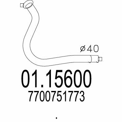 Mts 01.15600 Exhaust pipe 0115600