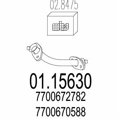 Mts 01.15630 Exhaust pipe 0115630