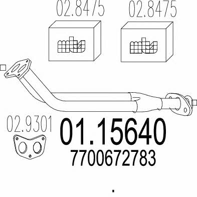 Mts 01.15640 Exhaust pipe 0115640